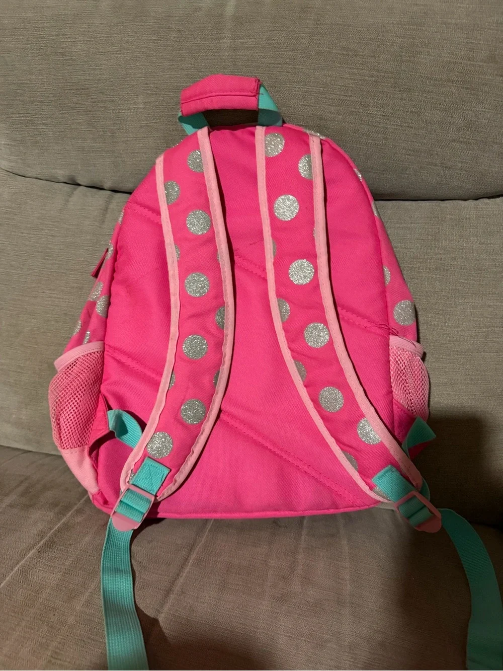 Kids Pink Minnie Mouse Character Backpack - Cute Polka Dot Bow
